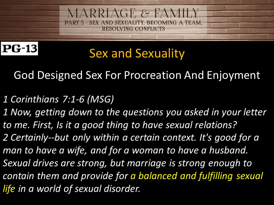 Do You Practice Sex For Procreation