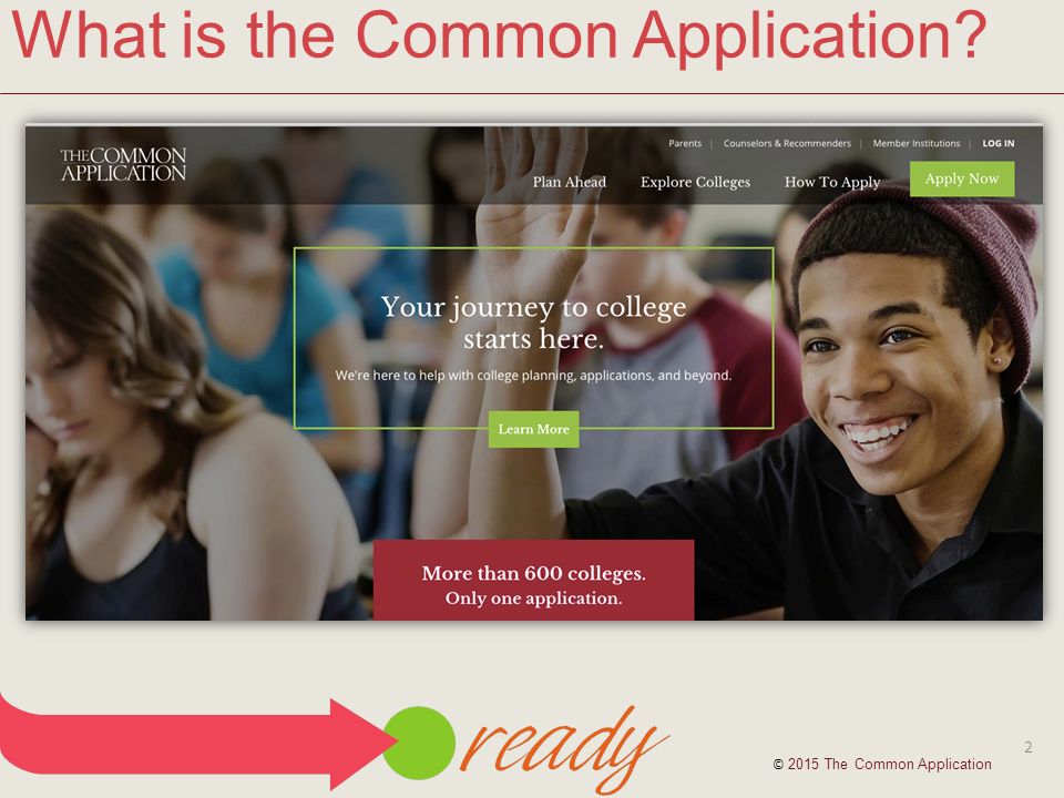 What is the Common Application 2 © 2015 The Common Application