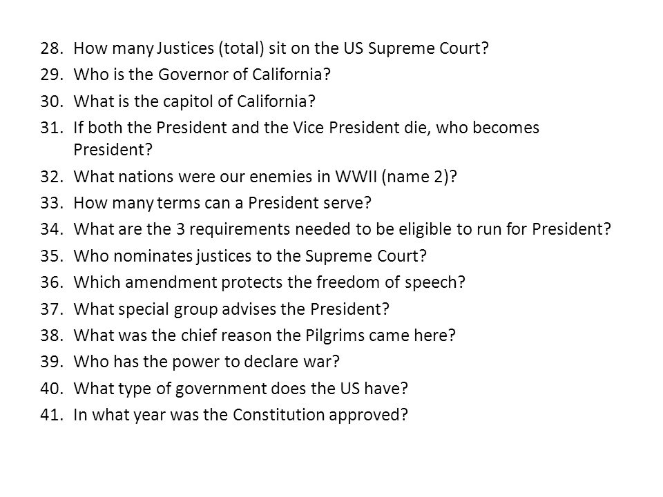 40 Who is the Chief Justice of the United States now? 100 Official  Questions 2008 Citizenship Test 