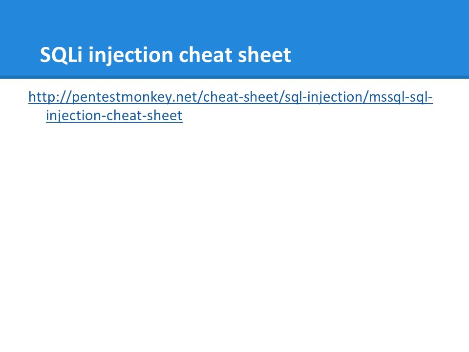 Postgresql sql injection cheat sheet