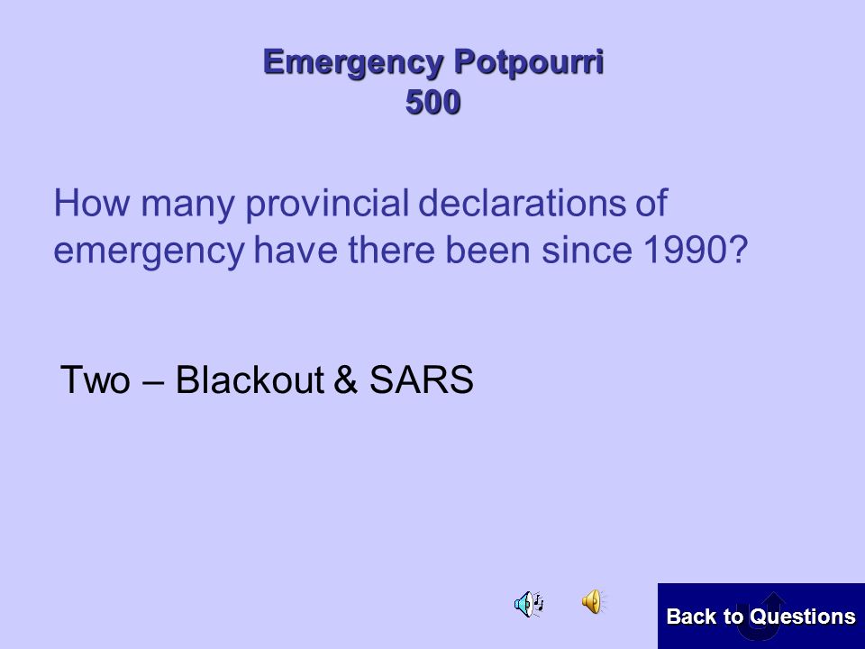 Emergency Potpourri 400 Back to Questions Back to Questions How are you likely to hear about an emergency situation developing.