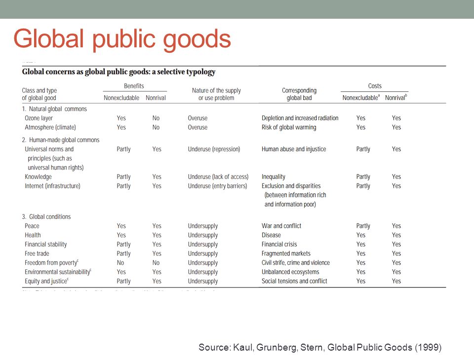 What Are Global Public Goods?