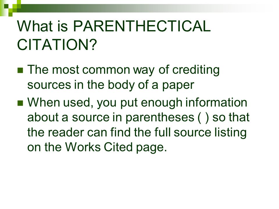 the mla style research paper citations in text using parenthetical
