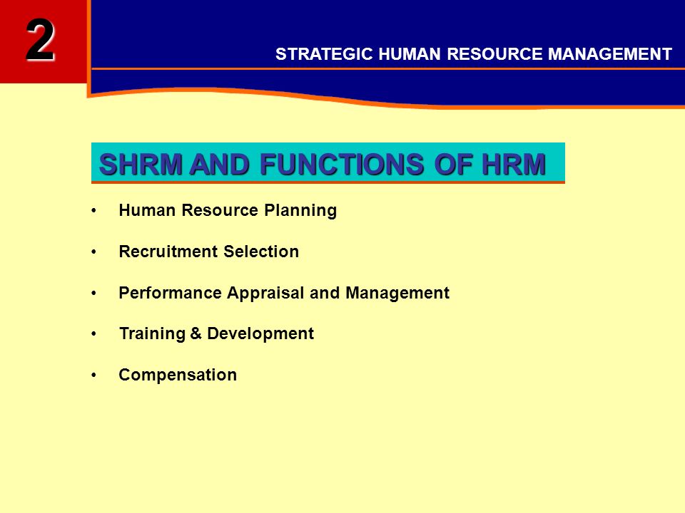 functions of strategic human resource management