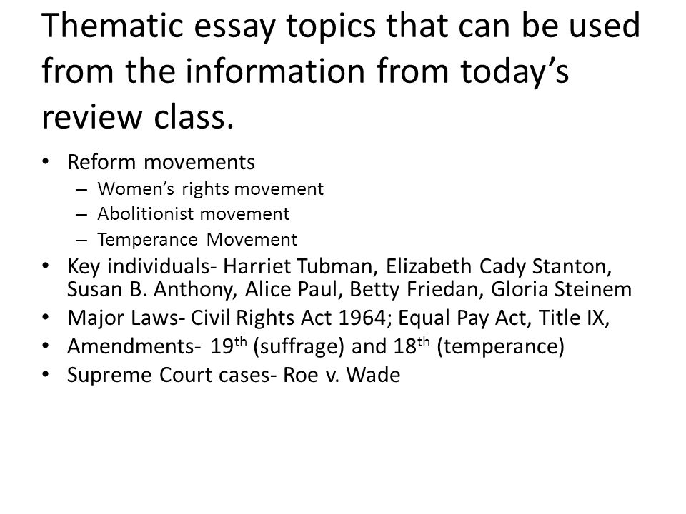 civil rights essay topics