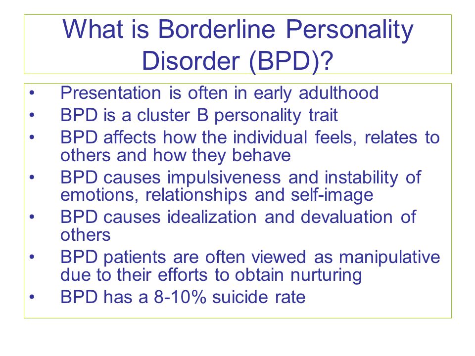 What is Cluster B personality?