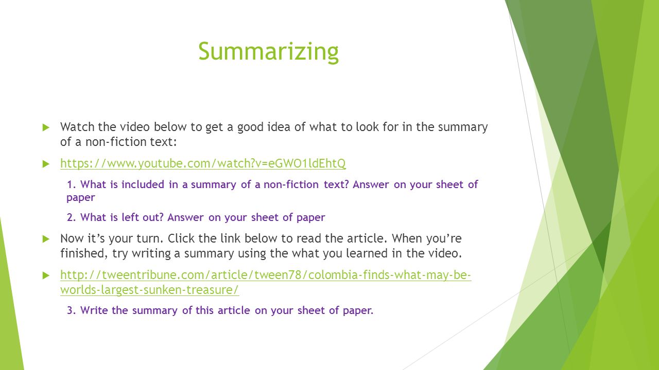 2 Summarizing ...