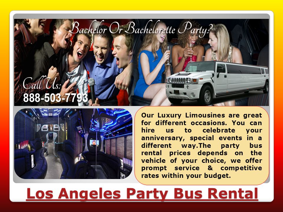 LLLL oooo ssss A A A A nnnn gggg eeee llll eeee ssss P P P P aaaa rrrr tttt yyyy B B B B uuuu ssss R R R R eeee nnnn tttt aaaa llll Our Luxury Limousines are great for different occasions.