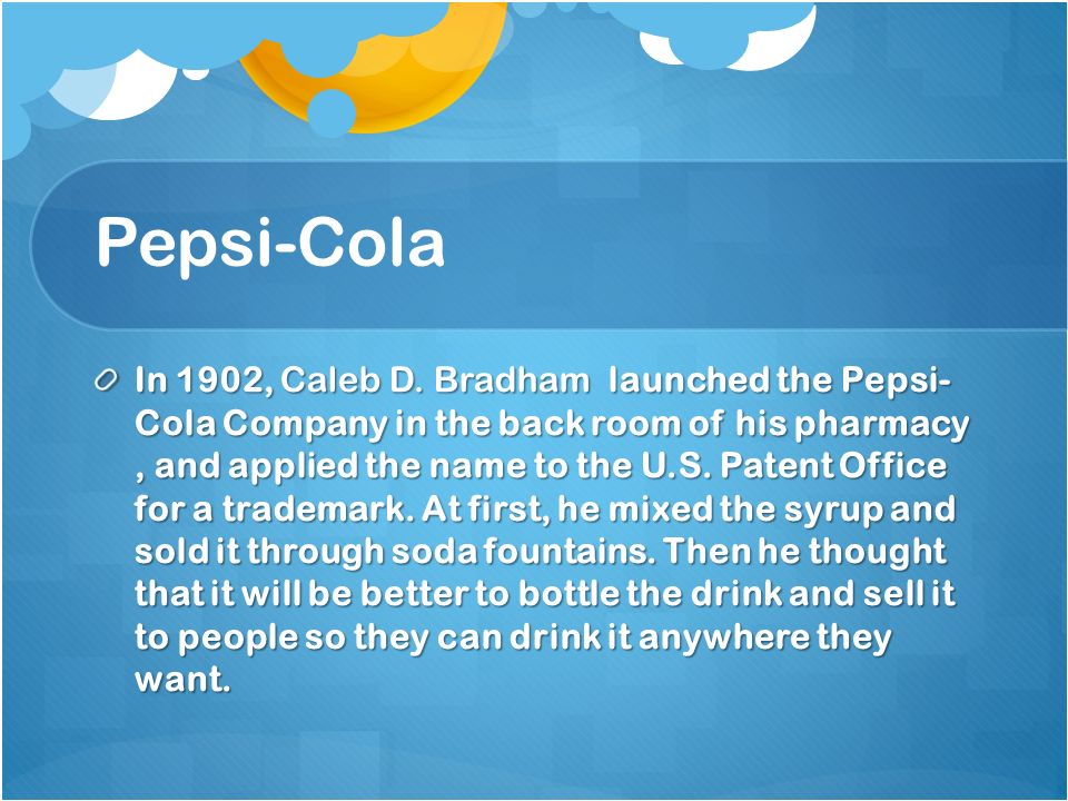 Pepsi By Ibrahim Almana Hassan Al Malki Caleb Bradham The