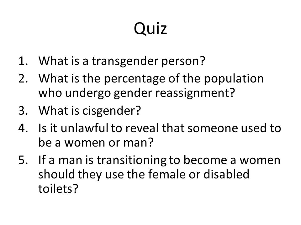 Should i be transgender quiz