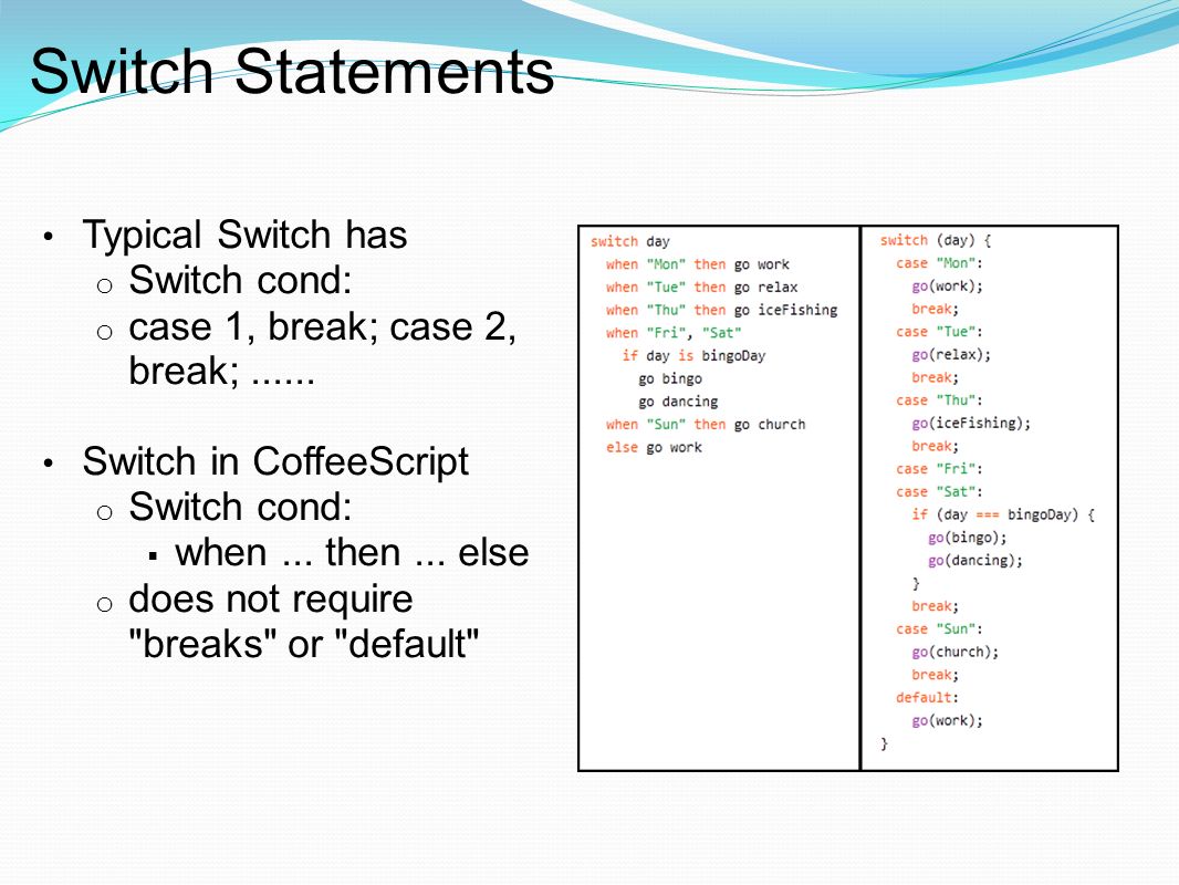 By: Travis Powell and Chad Herman. About CoffeeScript The Golden Rule: o  "Its just JavaScript" One-to-One Compilage into equivalent JavaScript  Passes. - ppt download