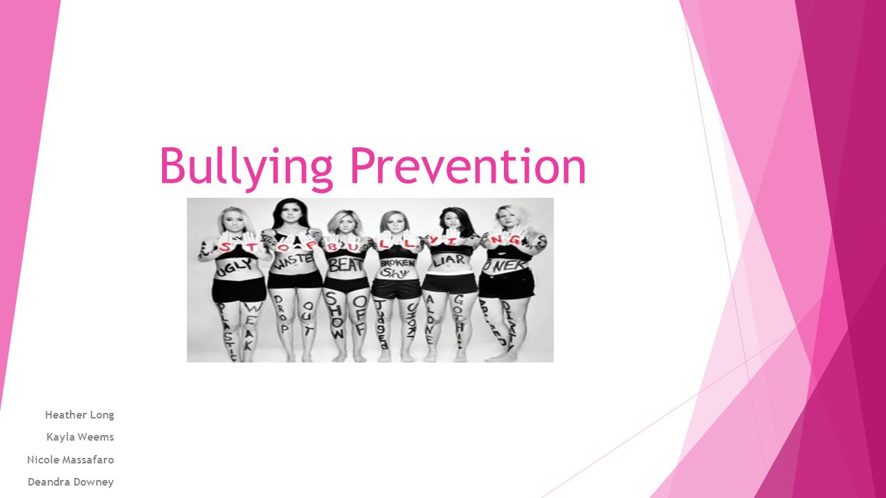 Bullying Prevention Heather Long Kayla Weems Nicole Massafaro Deandra Downey