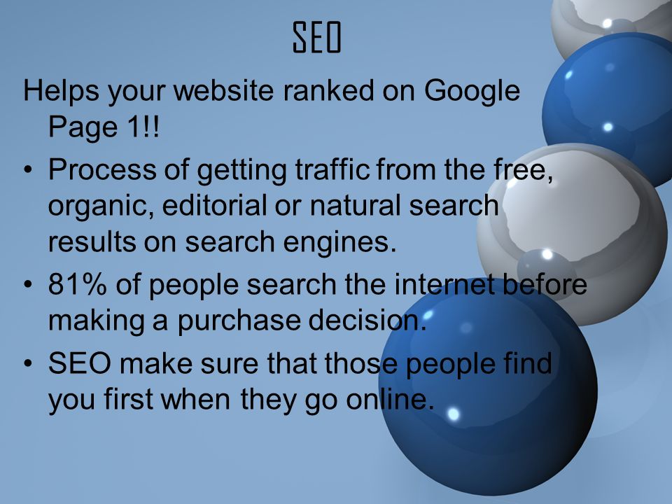 SEO Helps your website ranked on Google Page 1!.