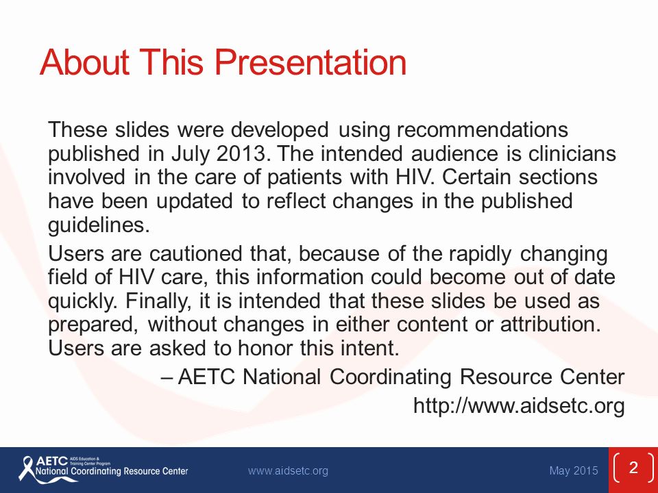 Prepared By The AETC National Coordinating Resource Center Based On ...