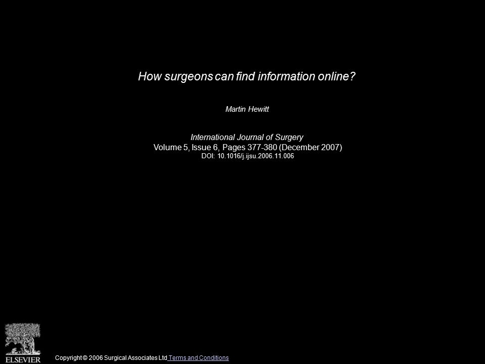 How surgeons can find information online.