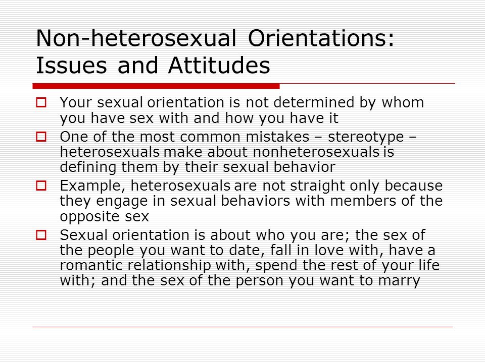 Nonheterosexual orientation Nonheterosexual orientation