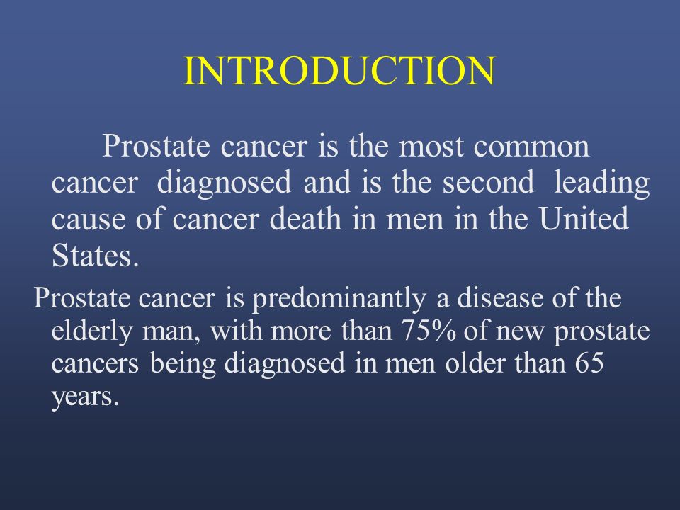 prostate cancer: introduction)