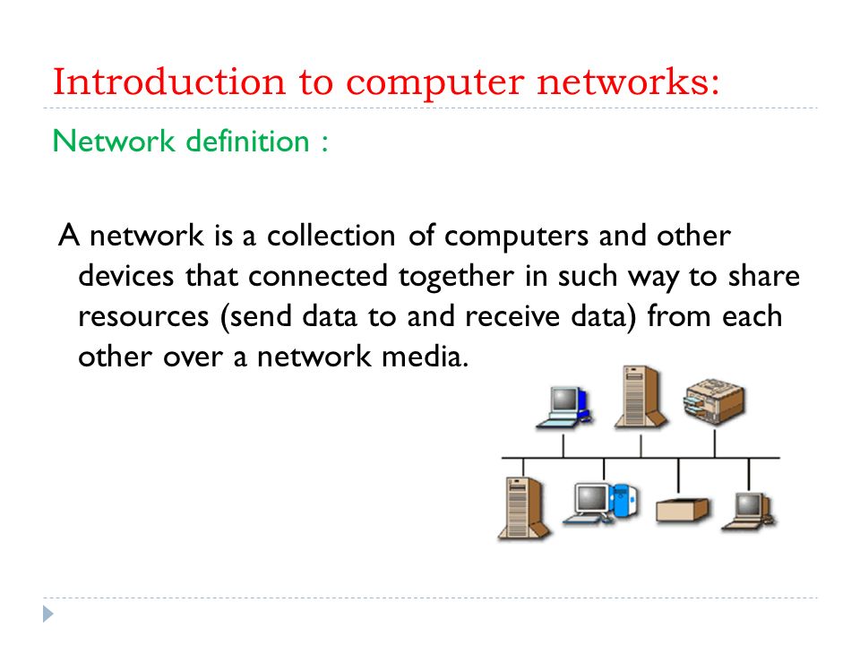 chapter 1 computer networks lecture 1 introduction to computer network definition
