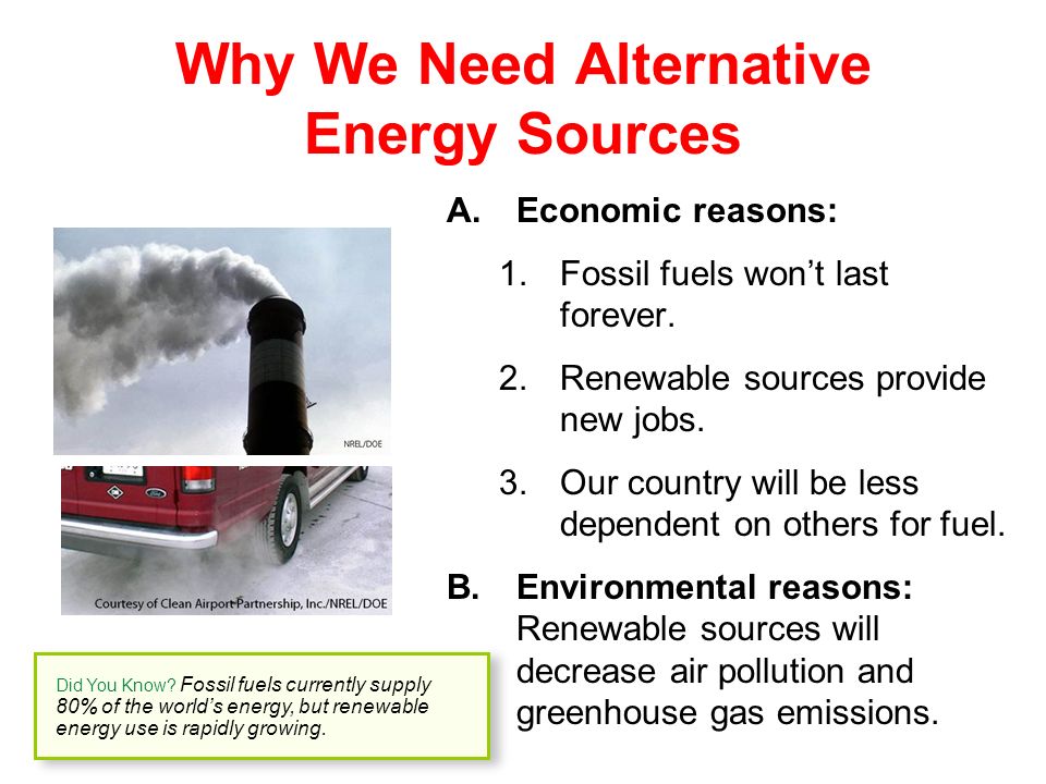 Alternative sources of energy презентация