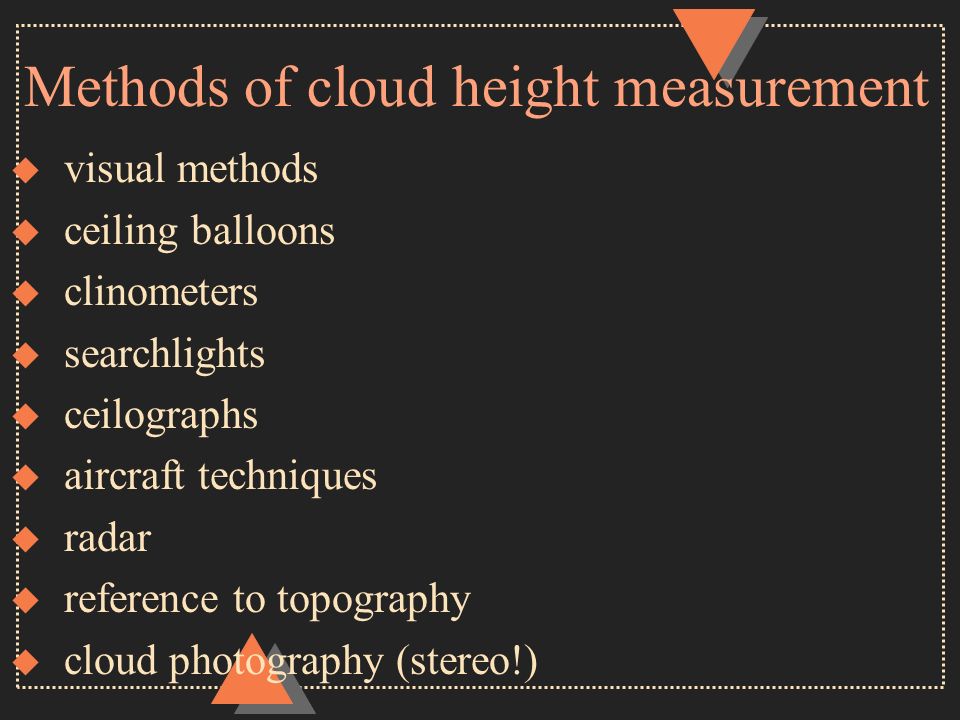 Clouds And Precipitation Cloud Observations U In Addition To