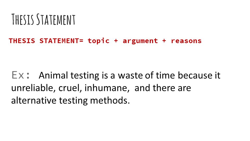 animal testing thesis statement