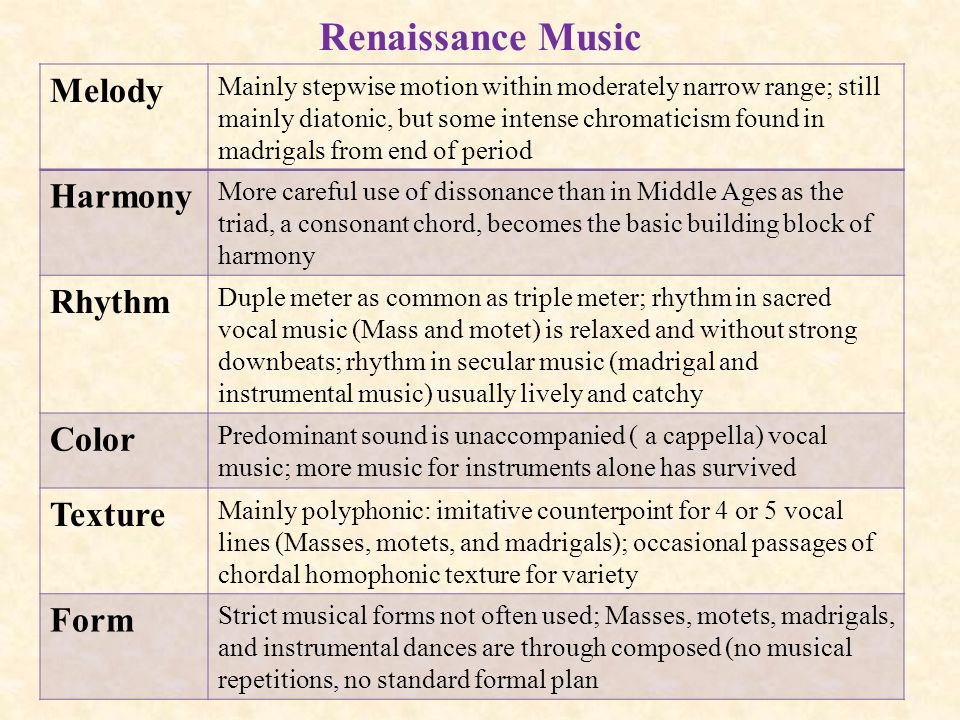 renaissance melody