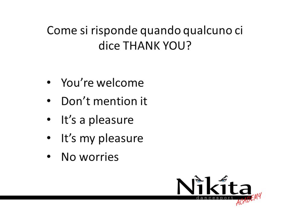 Come Si Risponde A Thank You English Lesson Week 2. Come si risponde quando qualcuno ci dice THANK