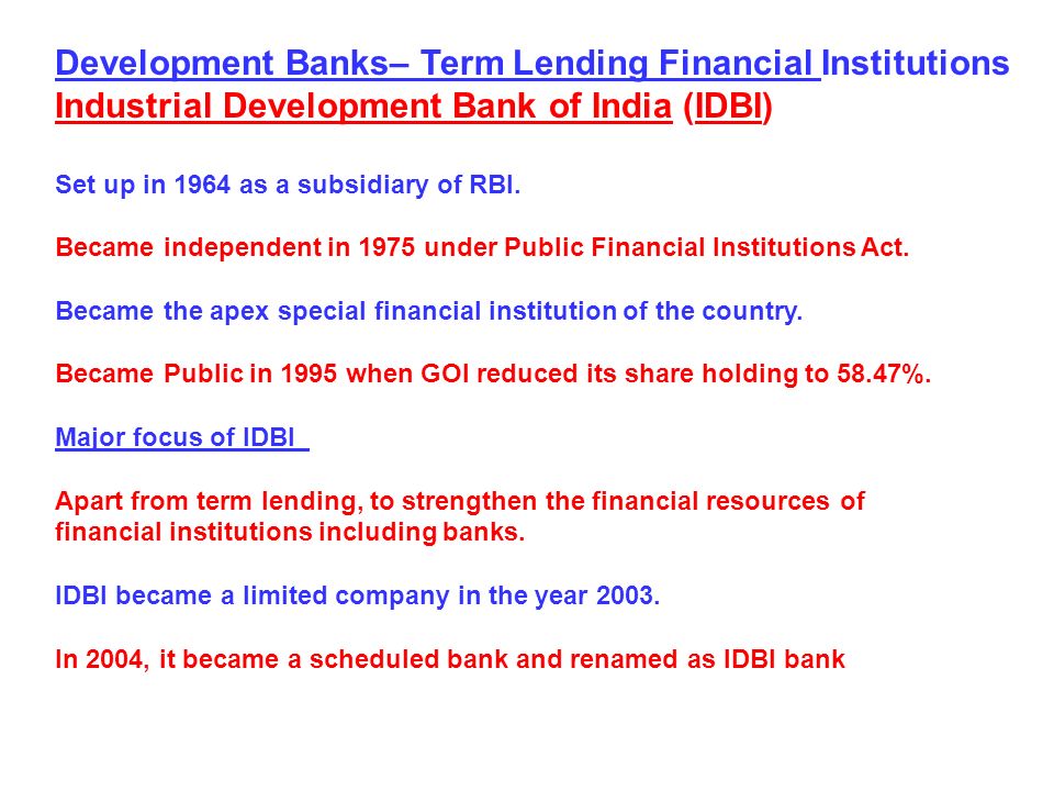 industrial development bank of india ltd