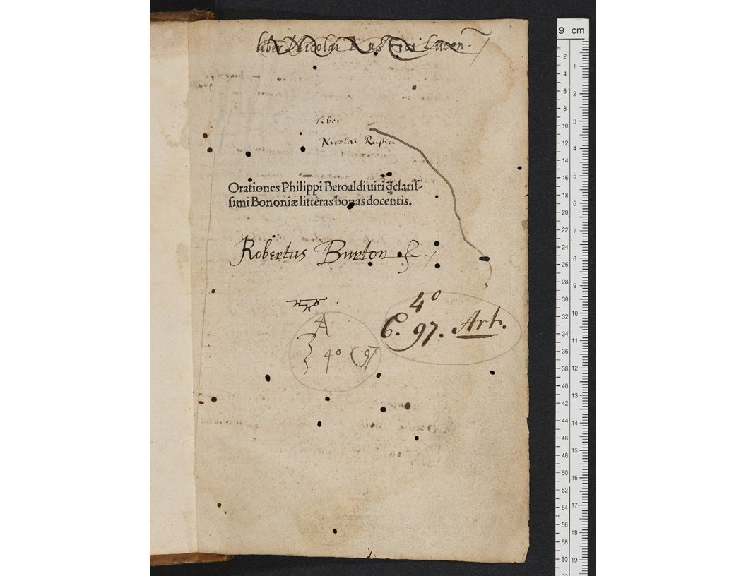 Image Field Data Collection Early Printing - in Europe filename oulis2009-bbr0017 folio a1 recto Caption This item was owned by an Italian 16th-century merchant with English connections; perhaps to be identified with the Nicolao di Gianandrea Rustici who, in 1526, received a grant from the Council of Lucca ‘pro se exercendo in curia Serenissimi Regis Angliae’.