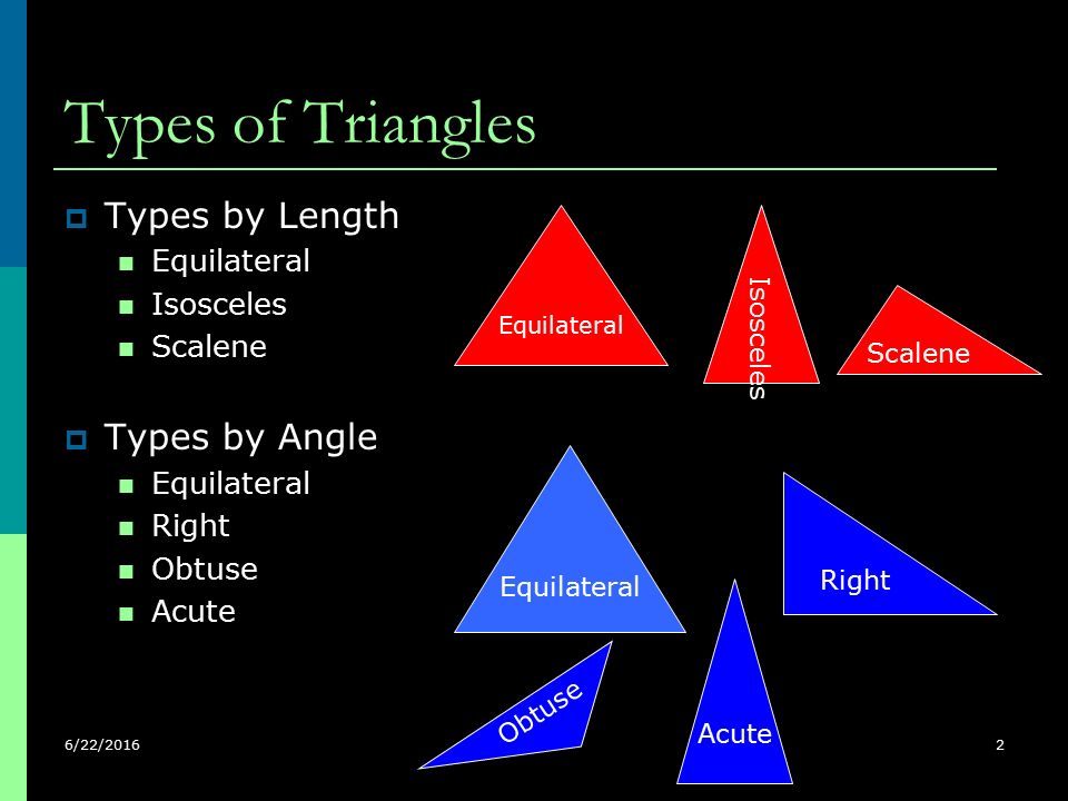 Different Types of Triangles: Equilateral, Isosceles, Scalene, Right,  Acute, and Obtuse Triangles