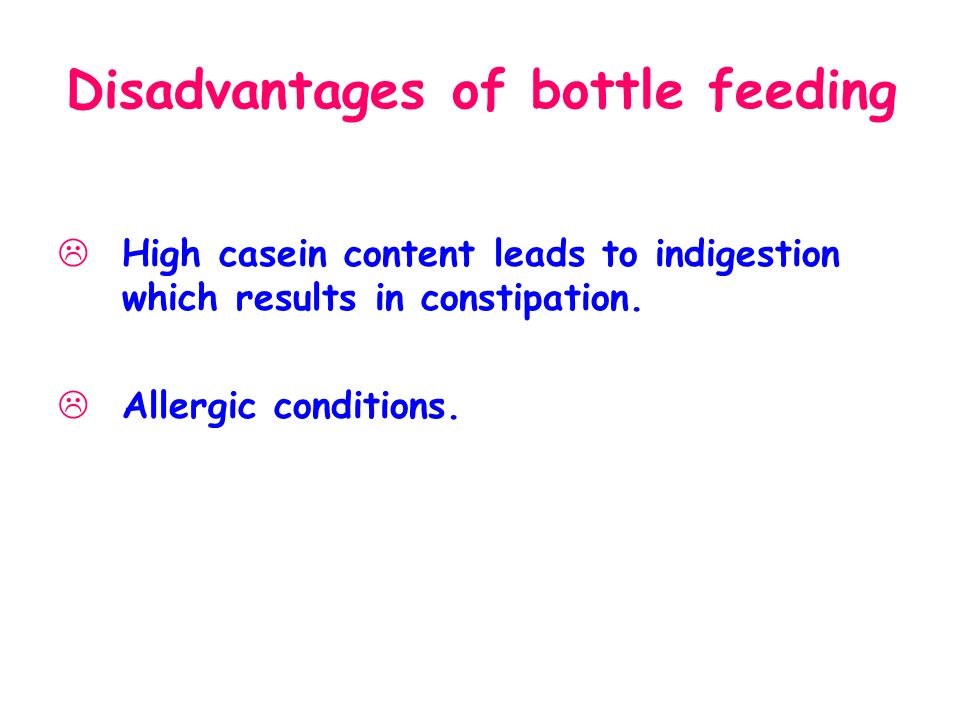 disadvantages of bottle feeding nhs