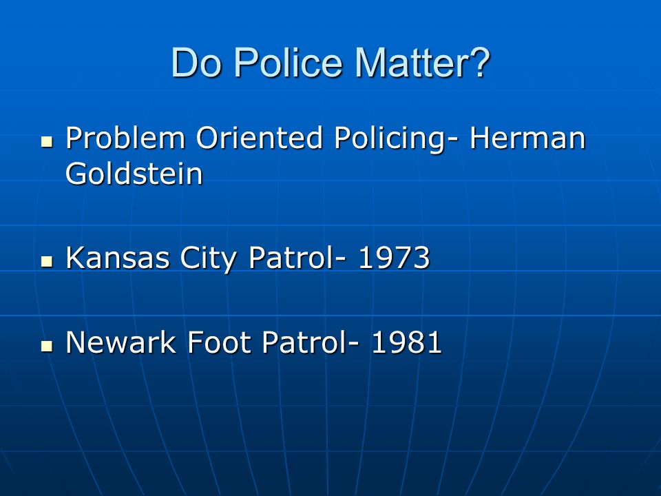 history of problem oriented policing