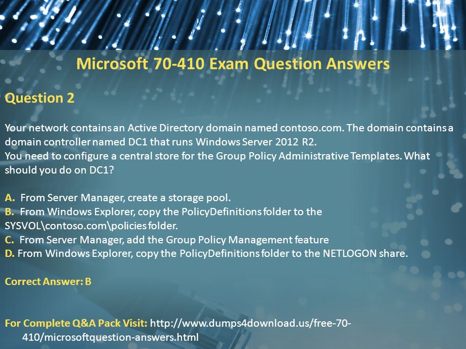 Microsoft Installing Configuring Windows Server Exam Questions Answers Powered By Ppt Download
