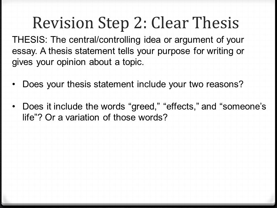 Revising Your Expository Essay Label Your Thesis 0 Underline Your