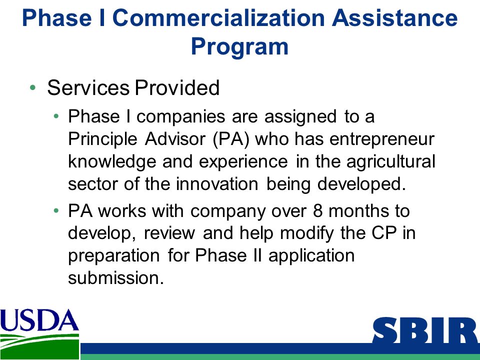 SBIR USDA SBIR Program National Institute of Food And Agriculture