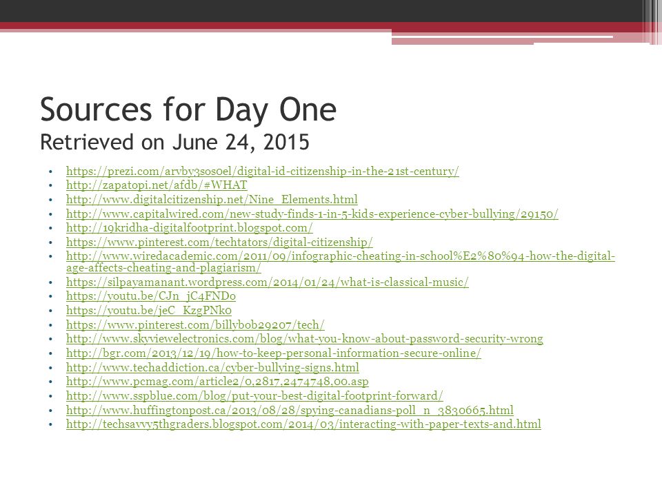 Sources for Day One Retrieved on June 24, age-affects-cheating-and-plagiarism/  age-affects-cheating-and-plagiarism/