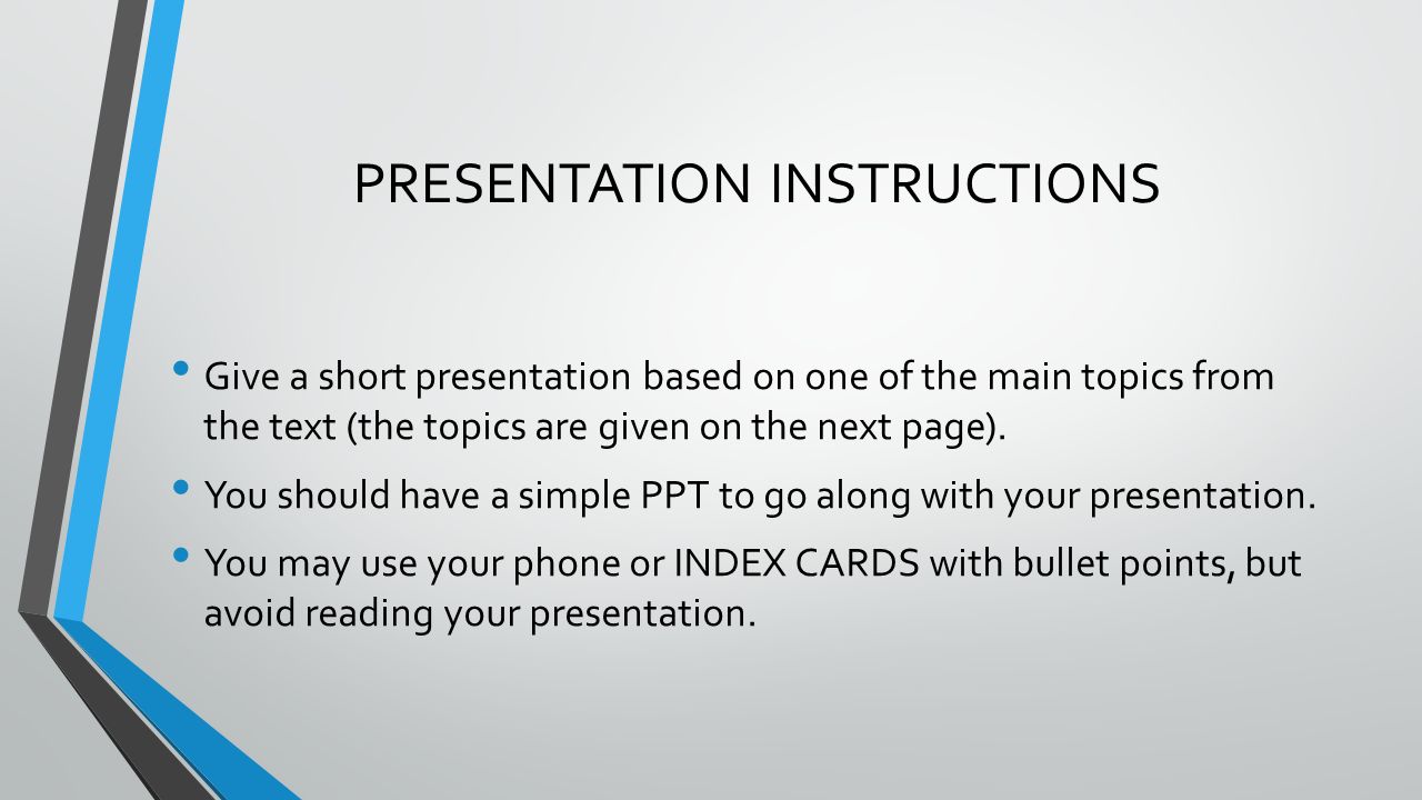 topics to give a presentation on