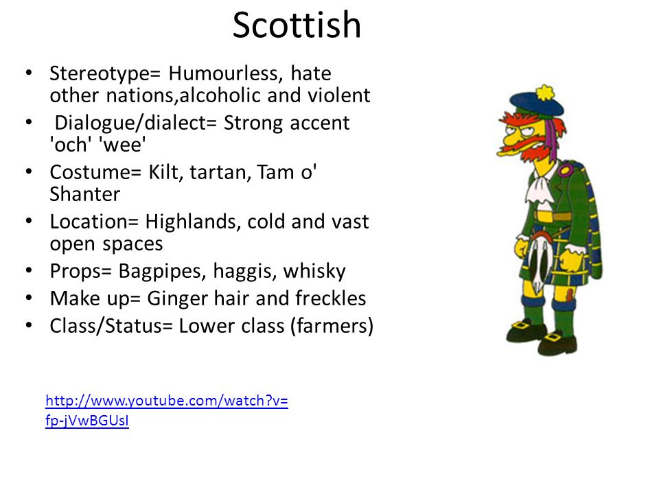 Scottish Stereotype= Humourless, hate other nations