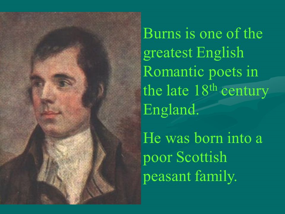 Robert Burns презентация на английском. Great poet
