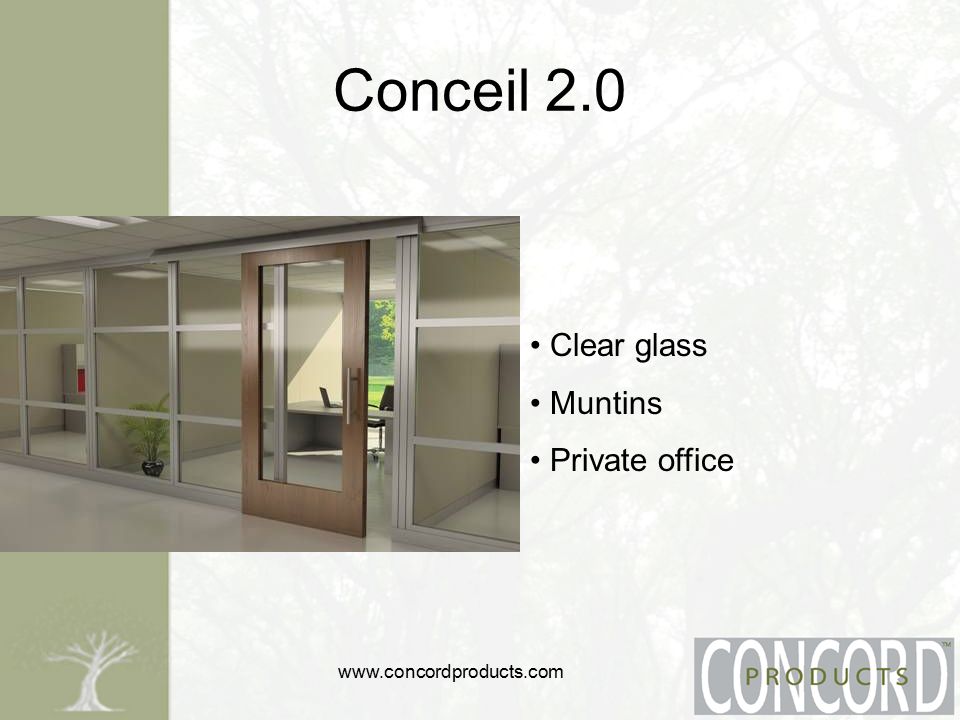 Clear glass Muntins Private office Conceil 2.0