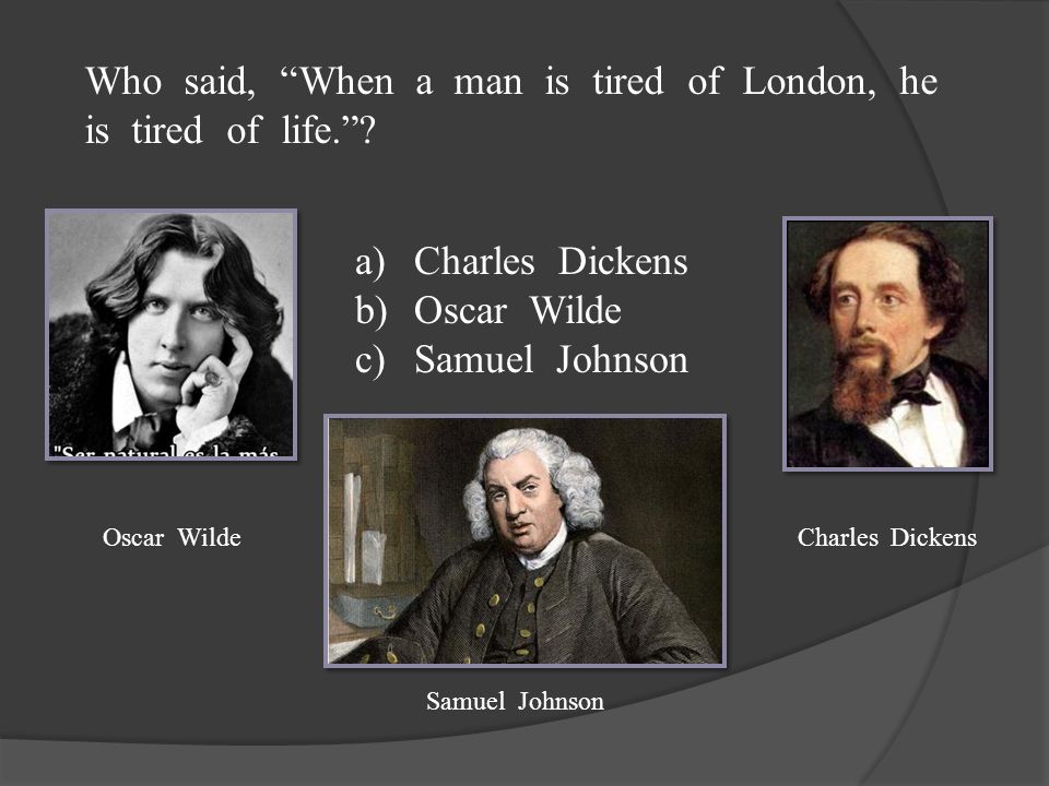 He said he in london. Samuel Johnson презентация по английскому.