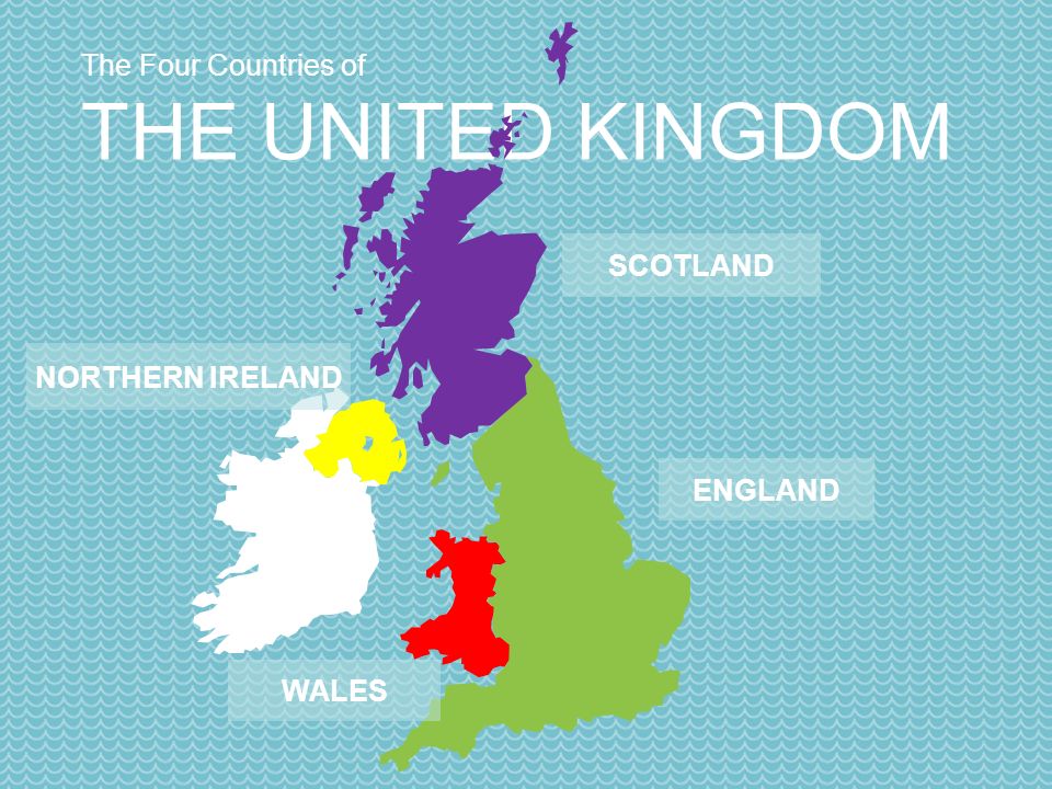 The Four Countries of THE UNITED KINGDOM SCOTLAND ENGLAND WALES NORTHERN IRELAND