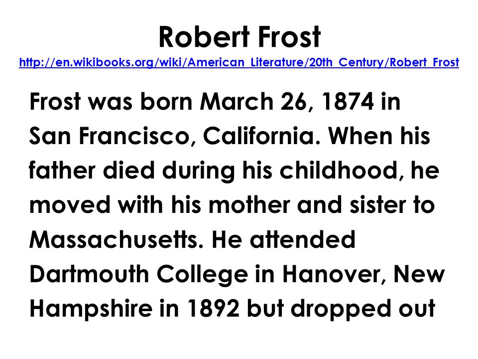 robert frost wiki