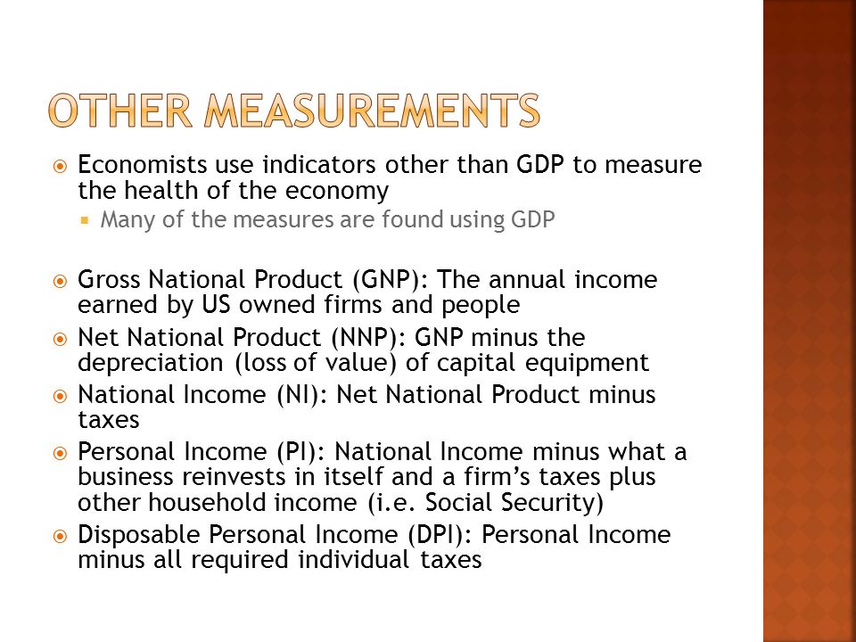 economists use gdp to measure
