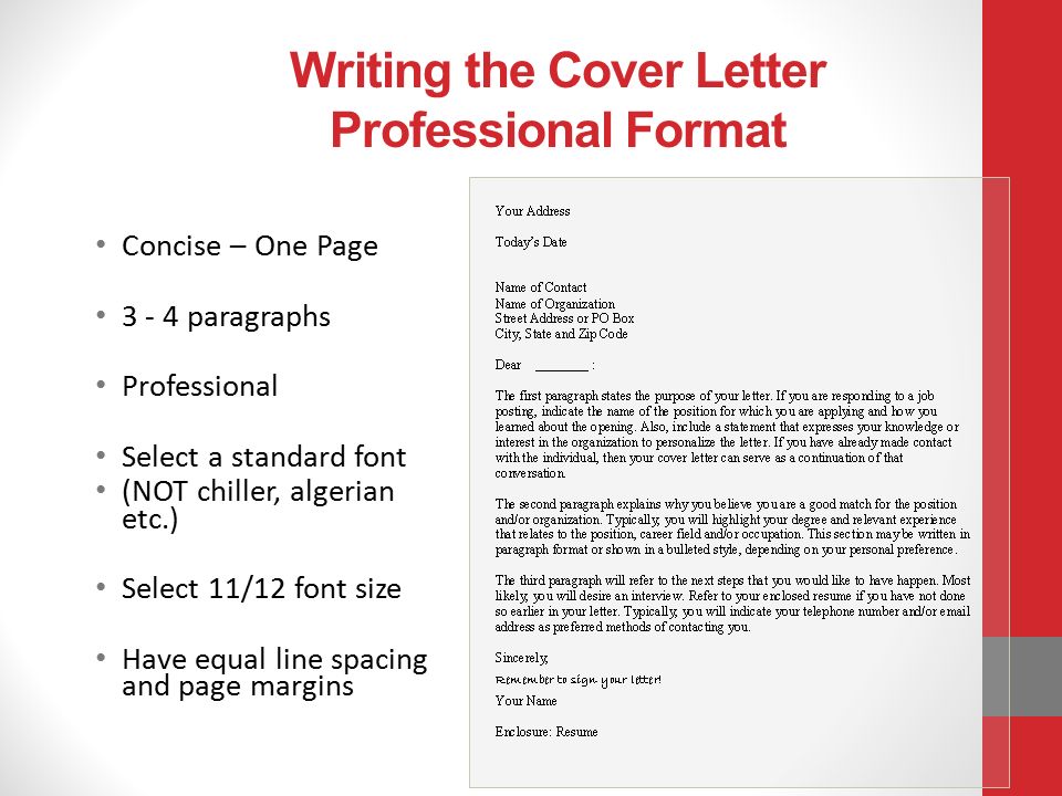 Cover Letter Font And Spacing from images.slideplayer.com