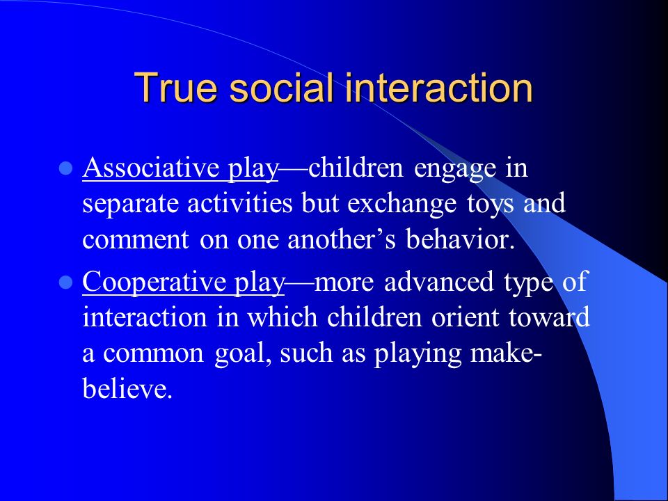 Associative Play: The First Stage of Social Interaction