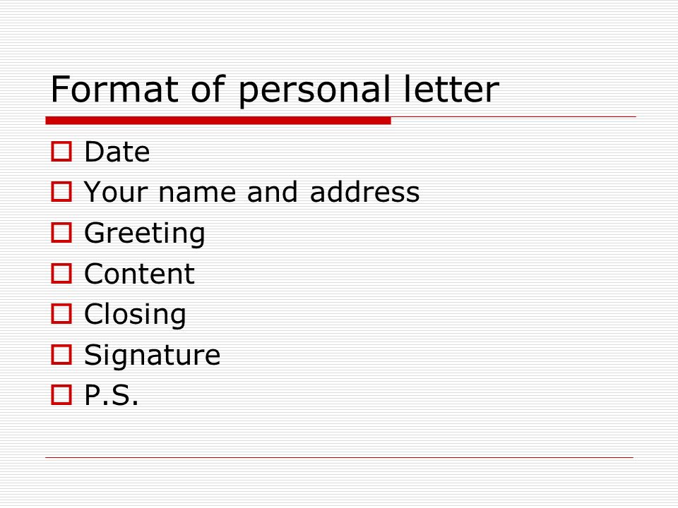Types Of Letters Personal Business And What Is A Personal Letter