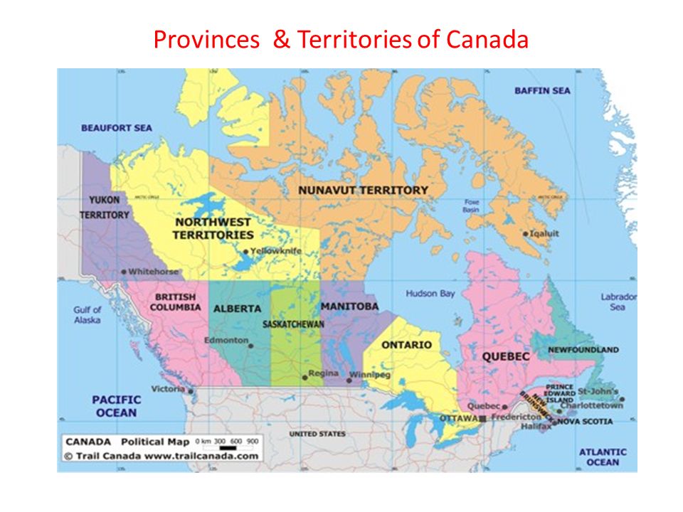 Канадский на карте северной америки
