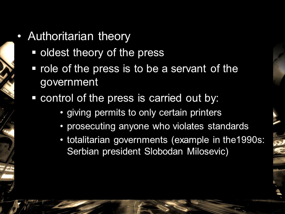 15 Global Media Communication Around The World. Media Ideals Around The  World Four Theories of the Press (1956): written by Fred S. Siebert,  Theodore. - ppt download