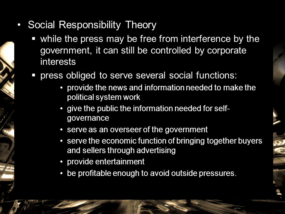 social responsibility of press